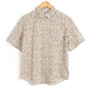 Allison Smith NWOT Vintage 80s/90s Floral Short Sleeve Button Down Shirt